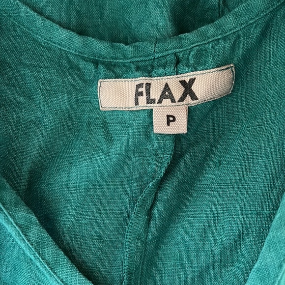 Flax emerald green linen tank top - Picture 3 of 8